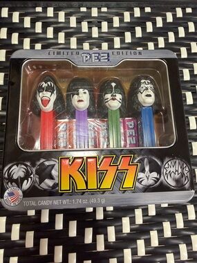 KISS Band Limited Edition PEZ Candy Dispensers 4pc from 2012, awesome Gift Idea